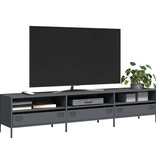 VidaXL Tv-meubel 202x39x43,5 cm koudgewalst staal antracietkleurig