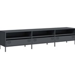 VidaXL Tv-meubel 202x39x43,5 cm koudgewalst staal antracietkleurig