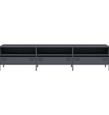 VidaXL Tv-meubel 202x39x43,5 cm koudgewalst staal antracietkleurig