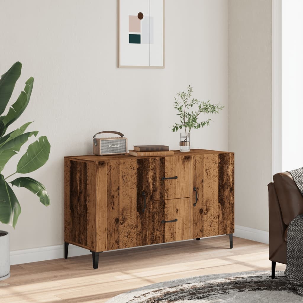 VidaXL Dressoir 100x36x60 cm bewerkt hout oud houtkleurig