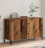 VidaXL Dressoir 100x36x60 cm bewerkt hout oud houtkleurig