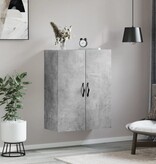 VidaXL Wandkast 69,5x34x90 cm bewerkt hout betongrijs