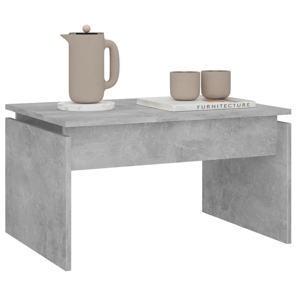 VidaXL Salontafel 68x50x38 cm bewerkt hout betongrijs
