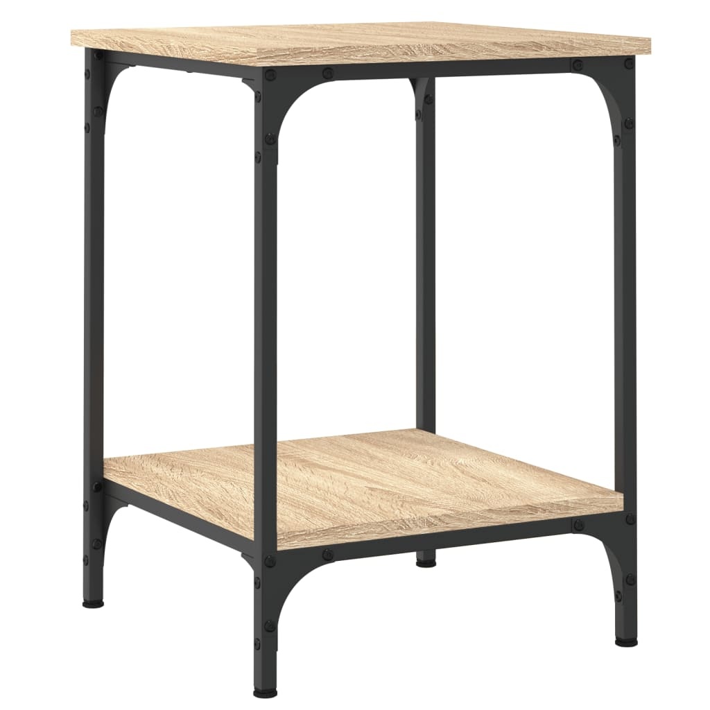 VidaXL Salontafel 40x40x55 cm bewerkt hout sonoma eikenkleurig