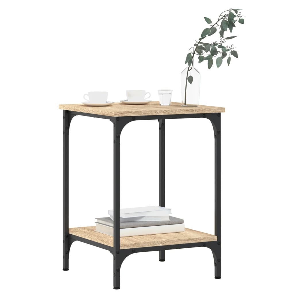 VidaXL Salontafel 40x40x55 cm bewerkt hout sonoma eikenkleurig