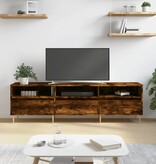 VidaXL Tv-meubel 150x30x44,5 cm bewerkt hout gerookt eikenkleurig