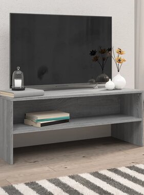 VidaXL Tv-meubel 100x40x40 cm bewerkt hout grijs sonoma eikenkleurig