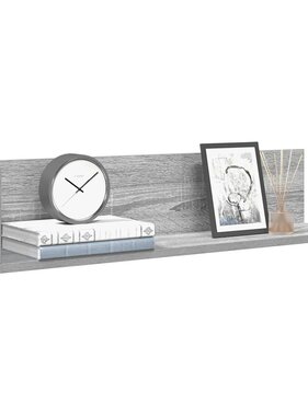 VidaXL Wandschappen 2 st 75x16,5x16,5 cm bewerkt hout grijs sonoma
