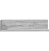 VidaXL Wandschappen 2 st 75x16,5x16,5 cm bewerkt hout grijs sonoma