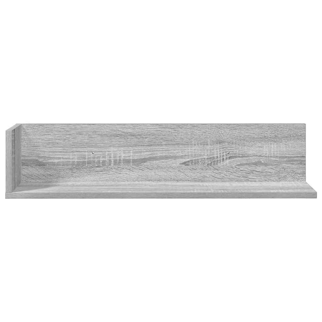 VidaXL Wandschappen 2 st 75x16,5x16,5 cm bewerkt hout grijs sonoma