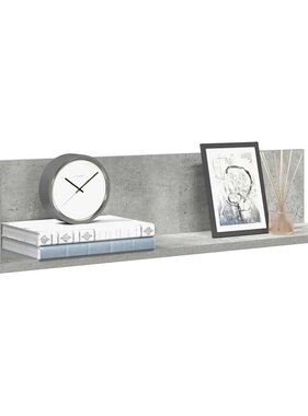 VidaXL Wandschappen 2 st 75x16,5x16,5 cm bewerkt hout betongrijs