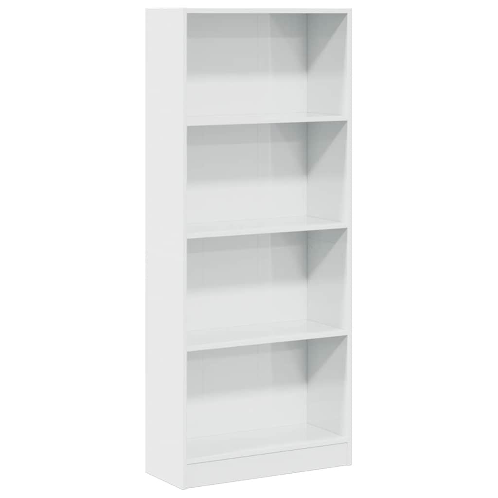 VidaXL Boekenkast 60x24x143 cm bewerkt hout hoogglans wit