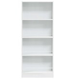 VidaXL Boekenkast 60x24x143 cm bewerkt hout hoogglans wit