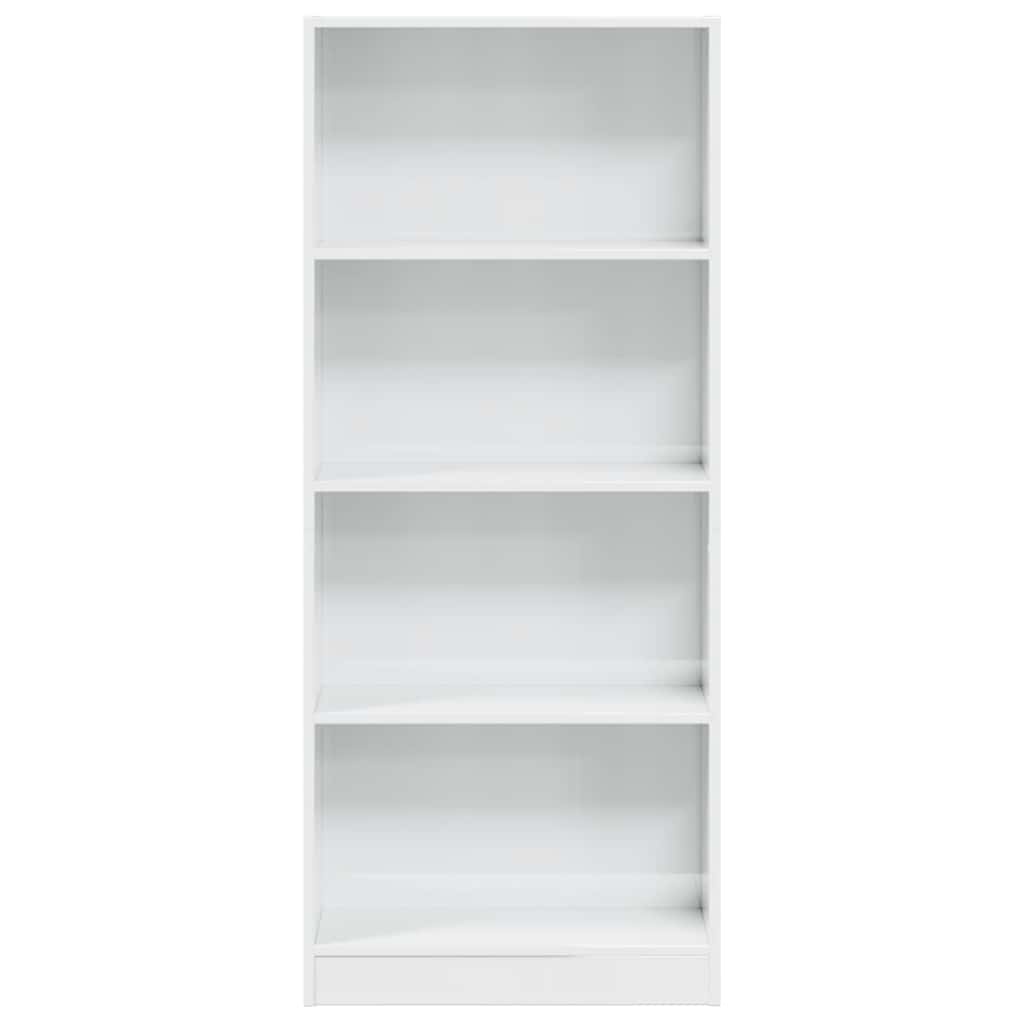 VidaXL Boekenkast 60x24x143 cm bewerkt hout hoogglans wit
