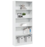 VidaXL Boekenkast 80x24x176 cm bewerkt hout hoogglans wit