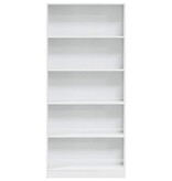 VidaXL Boekenkast 80x24x176 cm bewerkt hout hoogglans wit