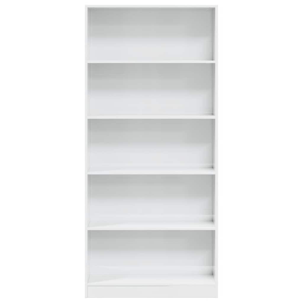VidaXL Boekenkast 80x24x176 cm bewerkt hout hoogglans wit