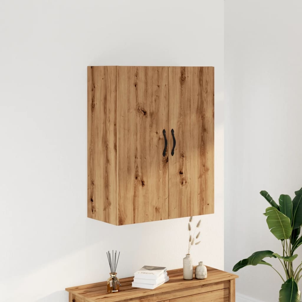 VidaXL Wandkast 69,5x34x90 cm bewerkt hout artisanaal eikenkleurig