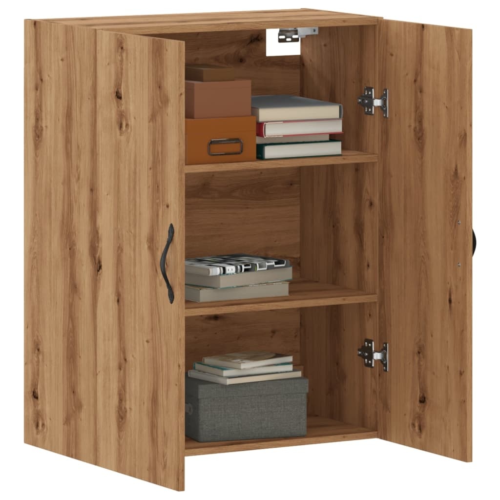 VidaXL Wandkast 69,5x34x90 cm bewerkt hout artisanaal eikenkleurig