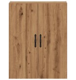 VidaXL Wandkast 69,5x34x90 cm bewerkt hout artisanaal eikenkleurig