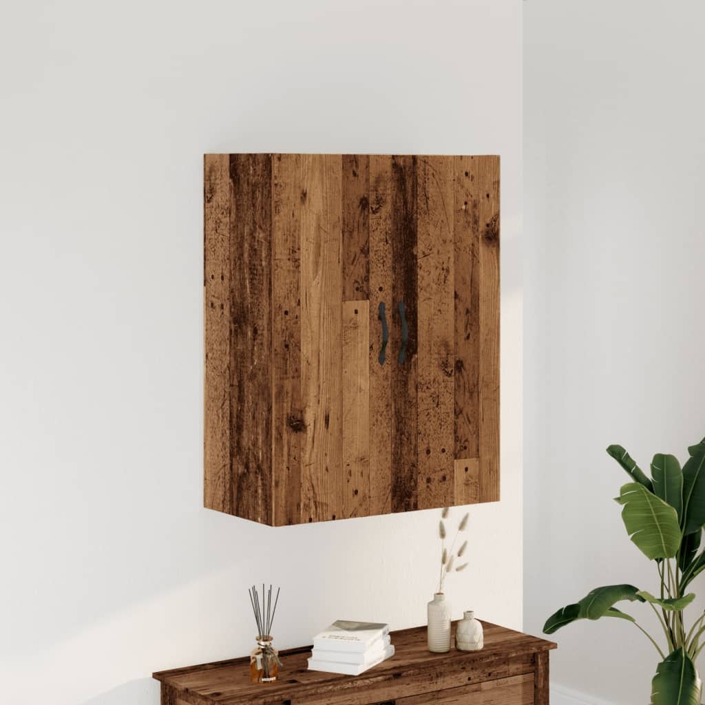 VidaXL Wandkast 69,5x34x90 cm bewerkt hout oud houtkleurig