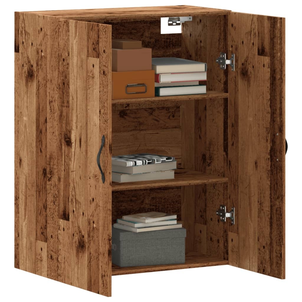 VidaXL Wandkast 69,5x34x90 cm bewerkt hout oud houtkleurig