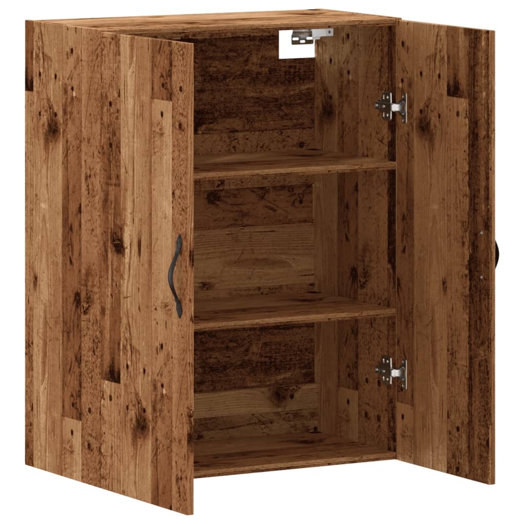 VidaXL Wandkast 69,5x34x90 cm bewerkt hout oud houtkleurig