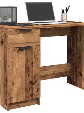 VidaXL Bureau 100x50x75 cm bewerkt hout oud houtkleurig