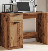 VidaXL Bureau 100x50x75 cm bewerkt hout oud houtkleurig