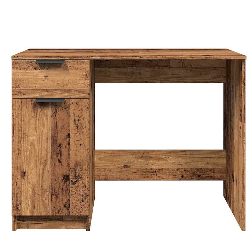 VidaXL Bureau 100x50x75 cm bewerkt hout oud houtkleurig