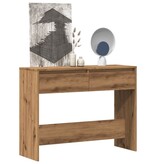 VidaXL Wandtafel 100x35x76,5 cm bewerkt hout artisanaal eikenkleurig