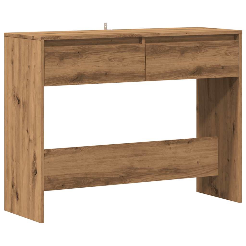 VidaXL Wandtafel 100x35x76,5 cm bewerkt hout artisanaal eikenkleurig