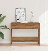 VidaXL Wandtafel 100x35x76,5 cm bewerkt hout artisanaal eikenkleurig