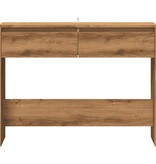 VidaXL Wandtafel 100x35x76,5 cm bewerkt hout artisanaal eikenkleurig