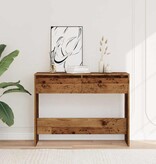 VidaXL Wandtafel 100x35x76,5 cm bewerkt hout oud houtkleurig
