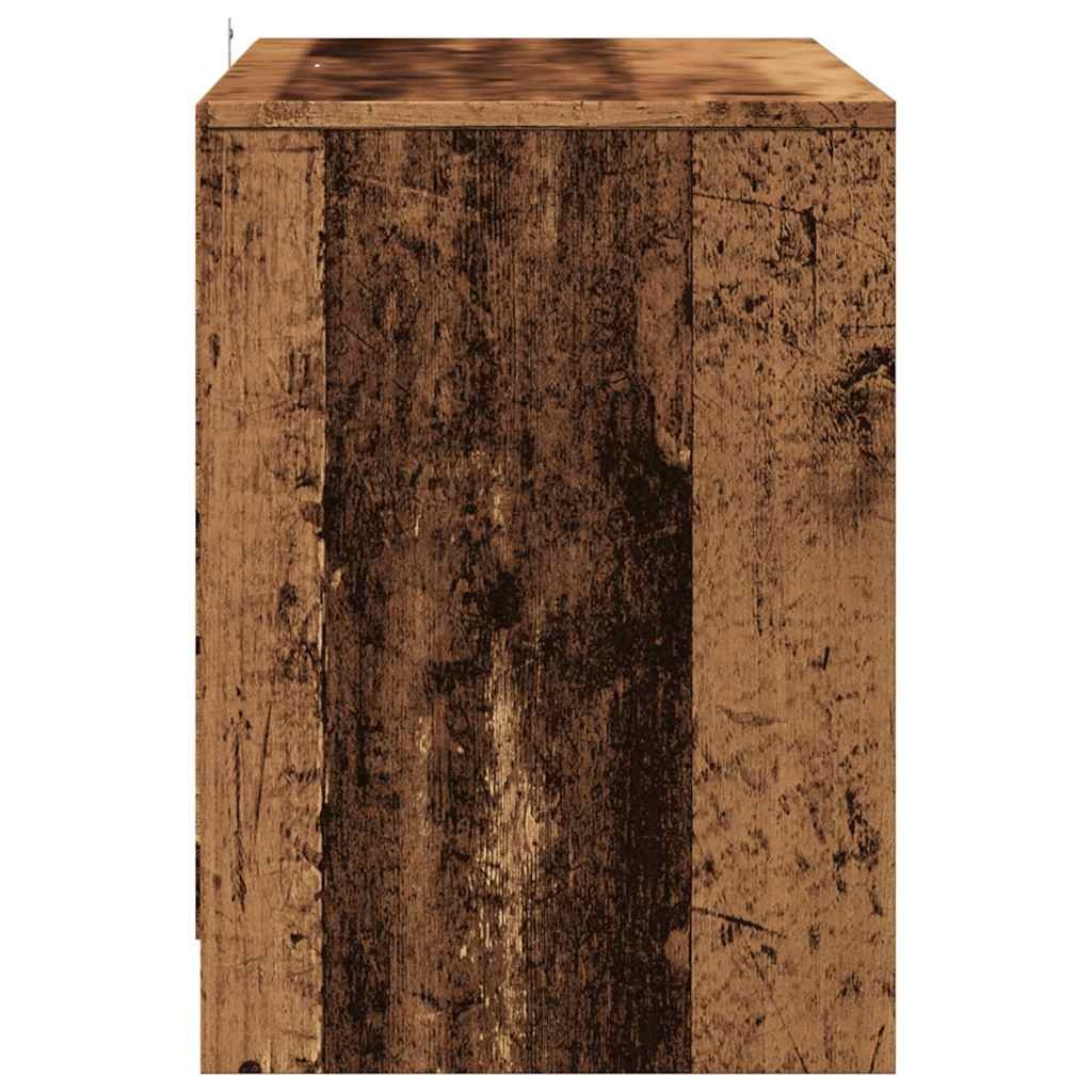 VidaXL Tv-meubel 102x37,5x52,5 cm bewerkt hout oud houtkleurig