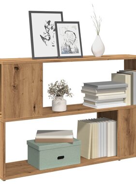 VidaXL Boekenkast 100x24x63 cm bewerkt hout artisanaal eikenkleur