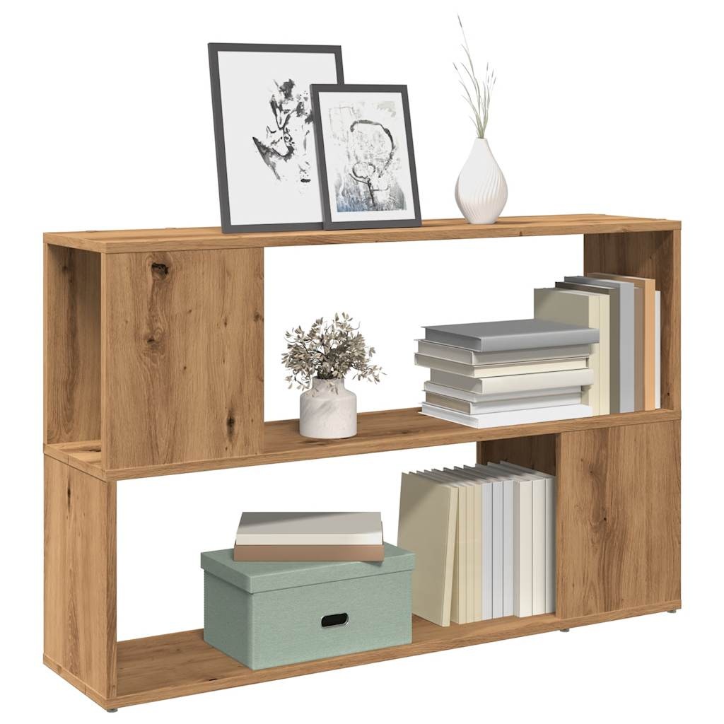 VidaXL Boekenkast 100x24x63 cm bewerkt hout artisanaal eikenkleur