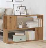 VidaXL Boekenkast 100x24x63 cm bewerkt hout artisanaal eikenkleur