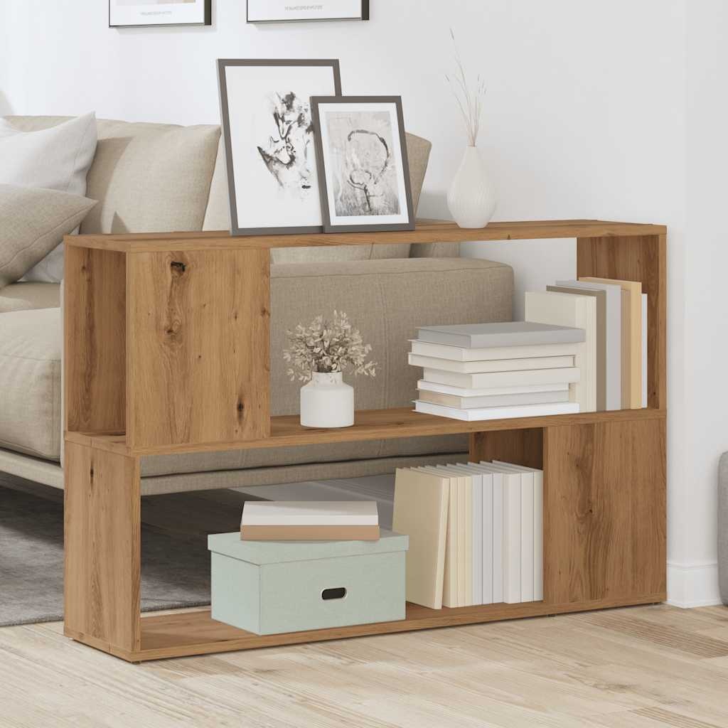 VidaXL Boekenkast 100x24x63 cm bewerkt hout artisanaal eikenkleur