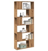VidaXL Boekenkast/kamerscherm 80x24x186 cm artisanaal eikenkleur