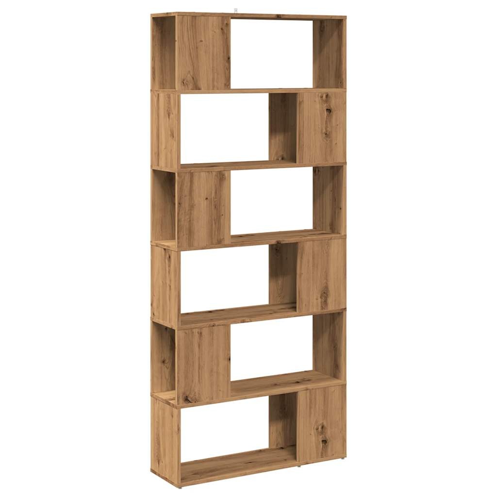 VidaXL Boekenkast/kamerscherm 80x24x186 cm artisanaal eikenkleur