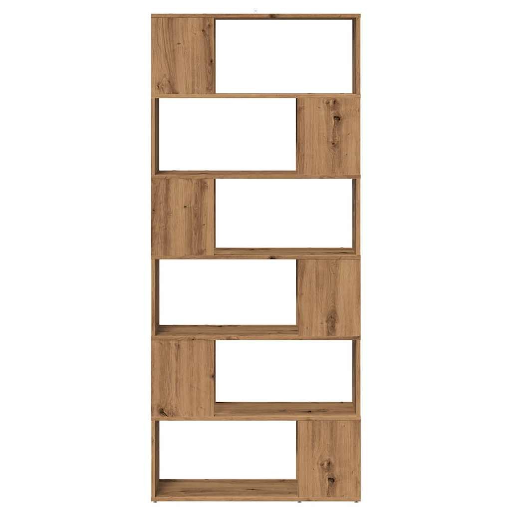 VidaXL Boekenkast/kamerscherm 80x24x186 cm artisanaal eikenkleur