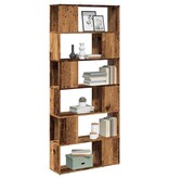 VidaXL Boekenkast/kamerscherm 80x24x186 cm oud houtkleurig