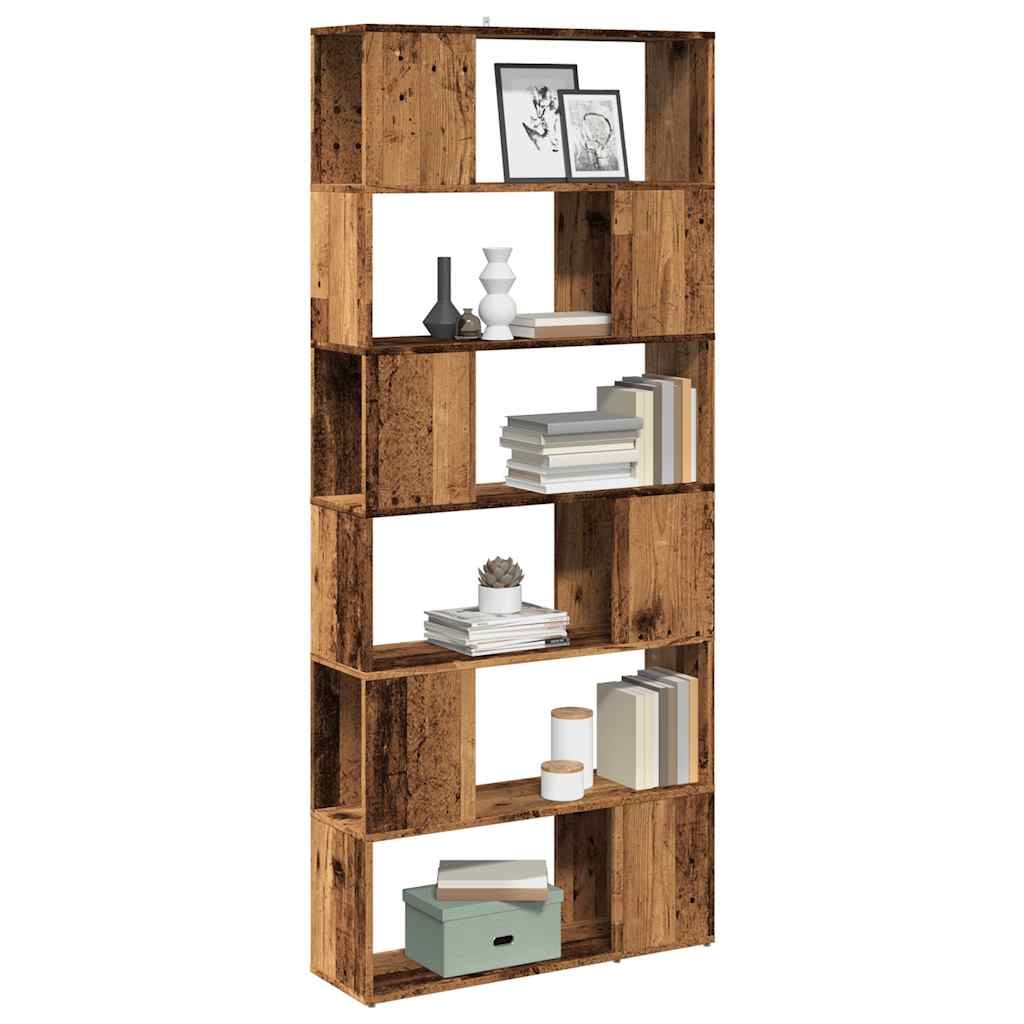 VidaXL Boekenkast/kamerscherm 80x24x186 cm oud houtkleurig