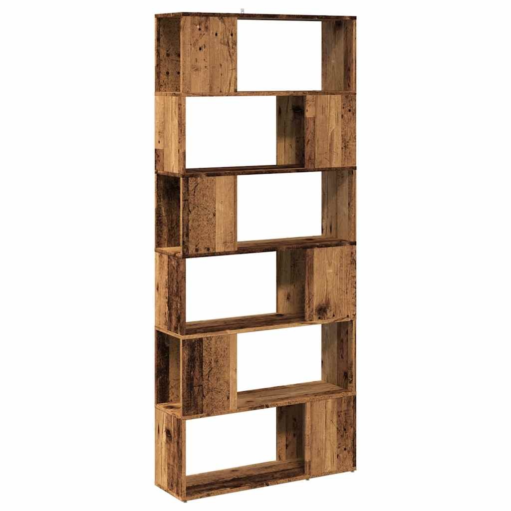 VidaXL Boekenkast/kamerscherm 80x24x186 cm oud houtkleurig