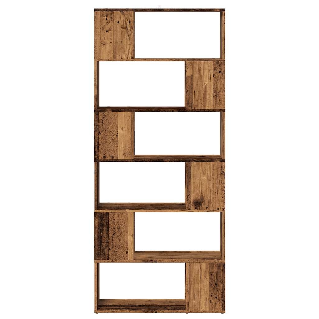 VidaXL Boekenkast/kamerscherm 80x24x186 cm oud houtkleurig