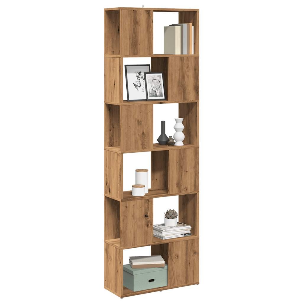 VidaXL Boekenkast/kamerscherm 60x24x186 cm artisanaal eikenkleur