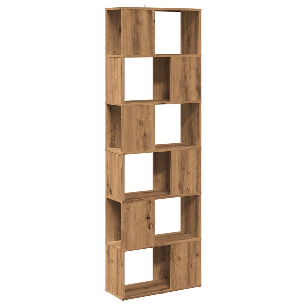 VidaXL Boekenkast/kamerscherm 60x24x186 cm artisanaal eikenkleur