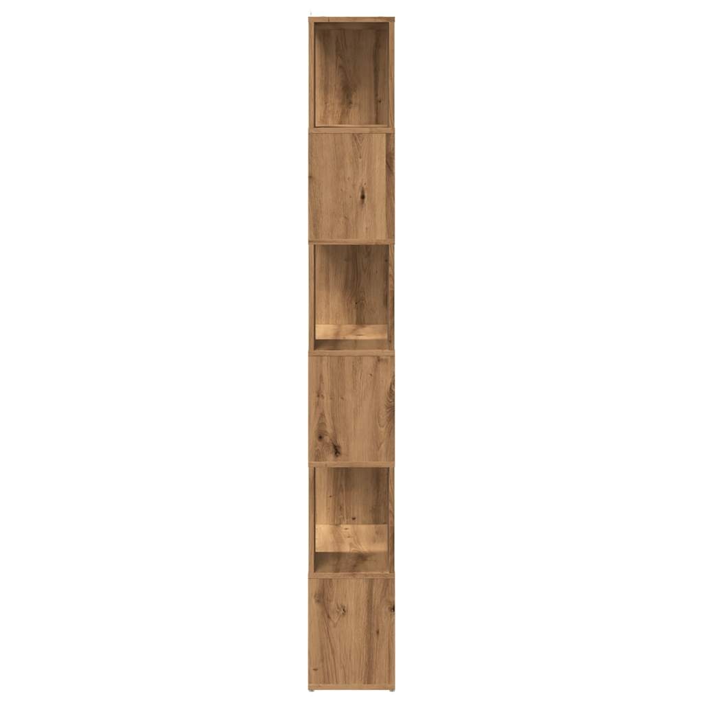 VidaXL Boekenkast/kamerscherm 60x24x186 cm artisanaal eikenkleur